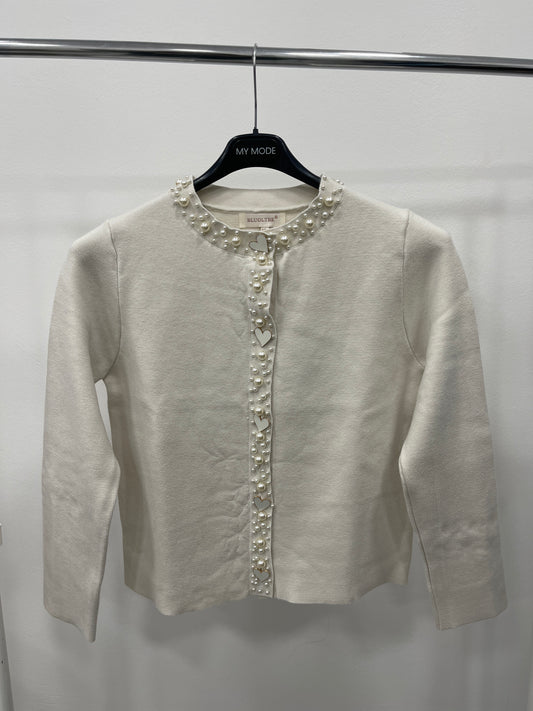 Cardigan Heart Panna