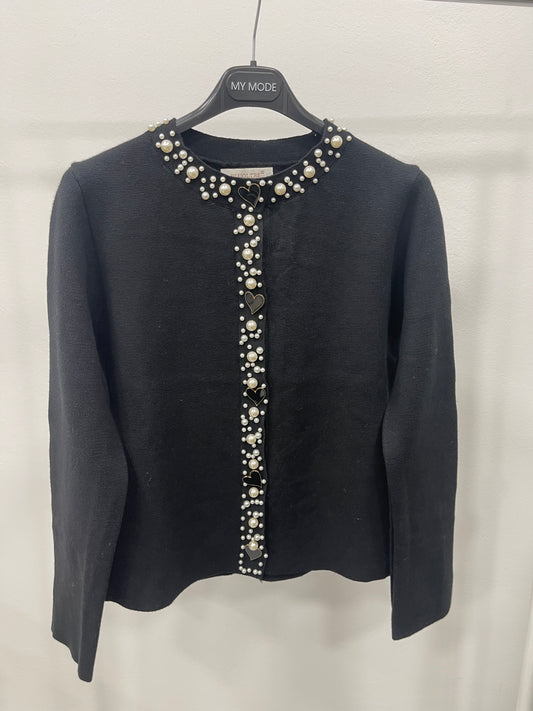 Cardigan Heart Nero