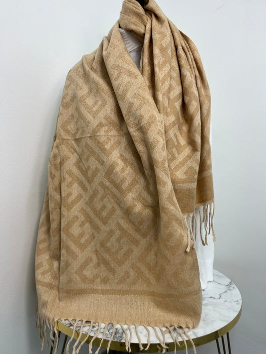 Sciarpa Effe Beige Camel