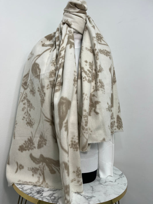 Sciarpa Flora Bianca